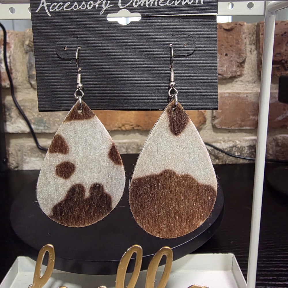 Animal Print Teardrop Earrings
